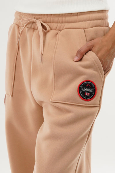 Fahrenheit Wide Leg Sweatpants - Beige - Womens Joggers & Sweatpants - Fairweather