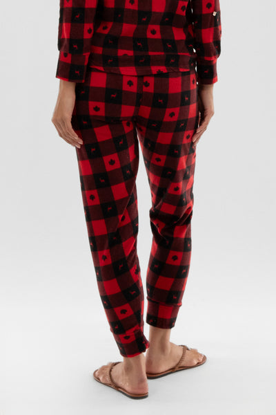 Canada Weather Gear Plaid Tie Waist Pajama Pants - Red - Womens Pajamas - Fairweather