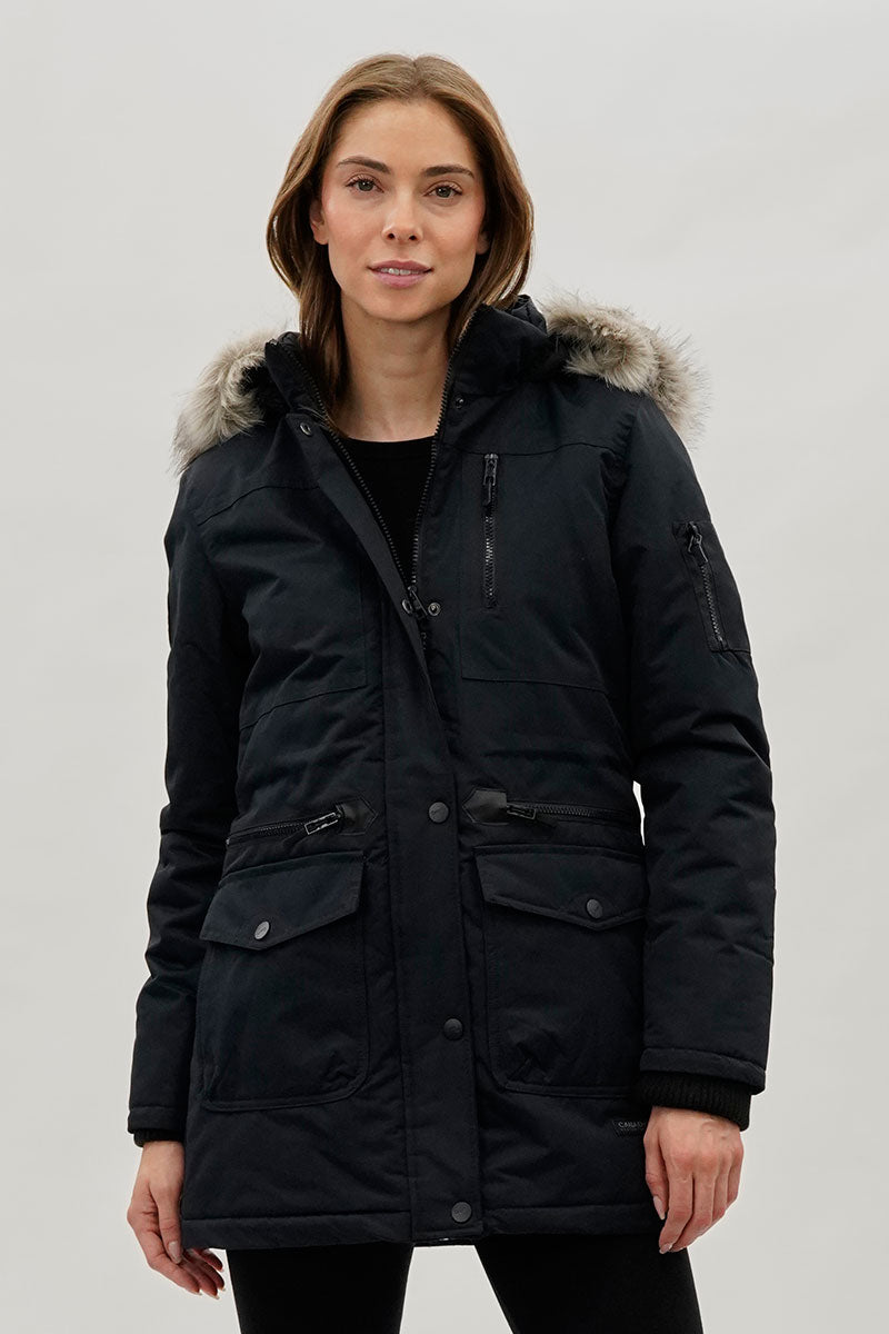 Parka doublée en fausse fourrure Canada Weather Gear - Bleu marine