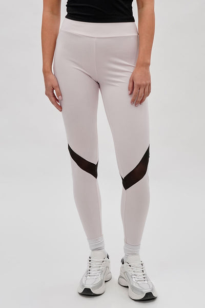 Super Triple Goose Mesh Detail Leggings - Blush - Womens Leggings - Fairweather