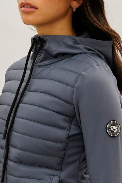 Super Triple Goose Puffer Active Lightweight Jacket - Grey - Womens Lightweight Jackets - Fairweather