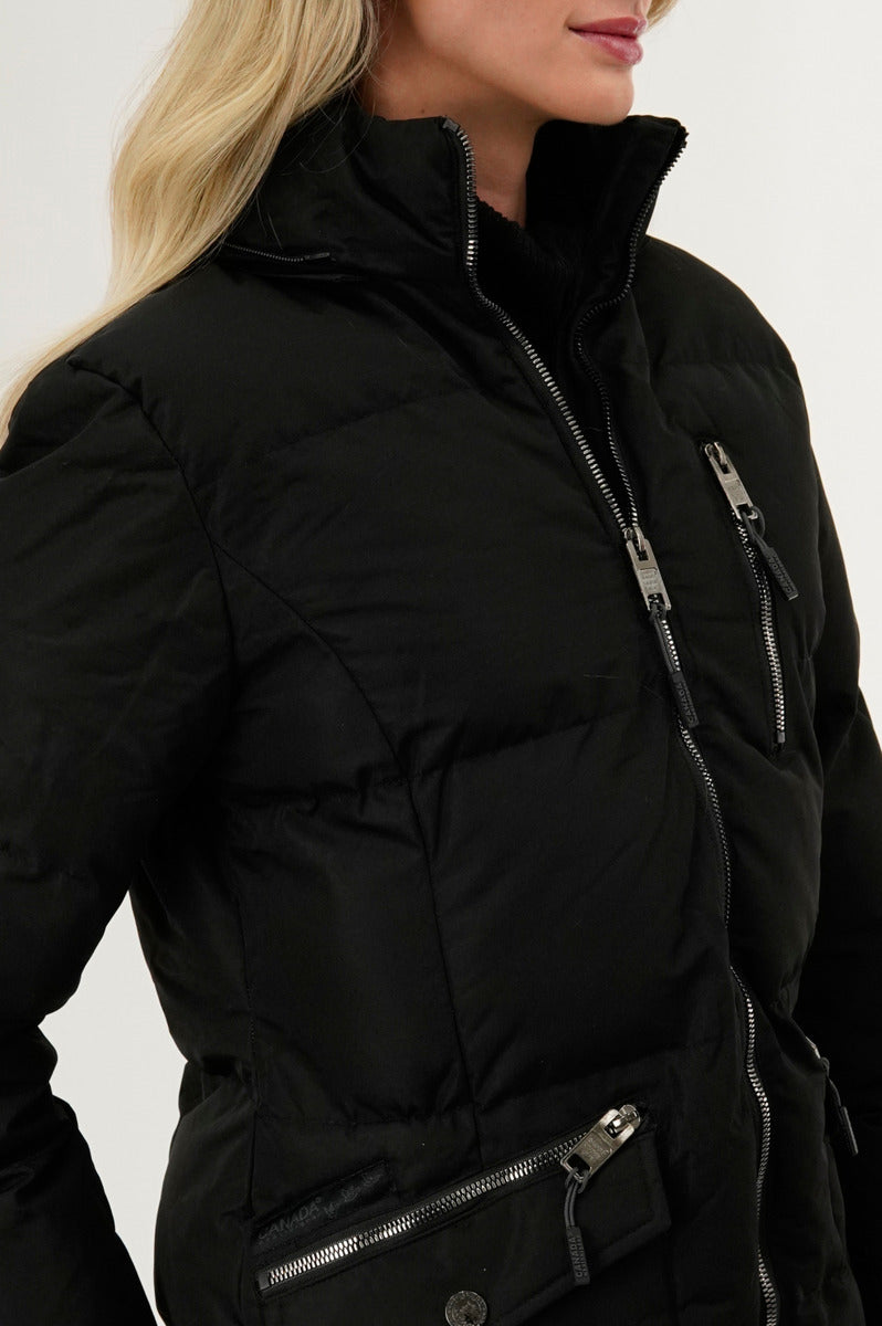 Canada Weather Gear Faux Fur Lined Hood Parka Jacket - Black - Womens Parka Jackets - Fairweather