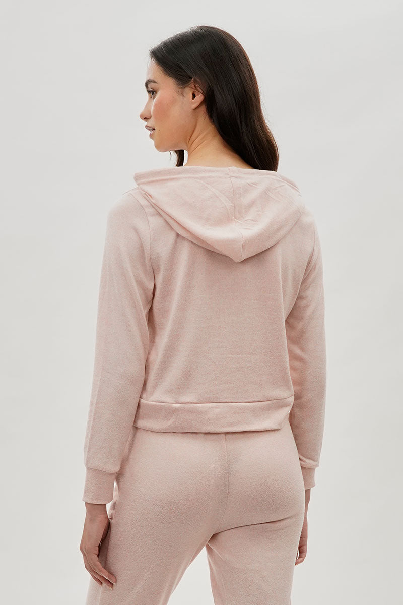 Fahrenheit Cropped Pullover Hoodie - Blush - Womens Hoodies & Sweatshirts - Fairweather
