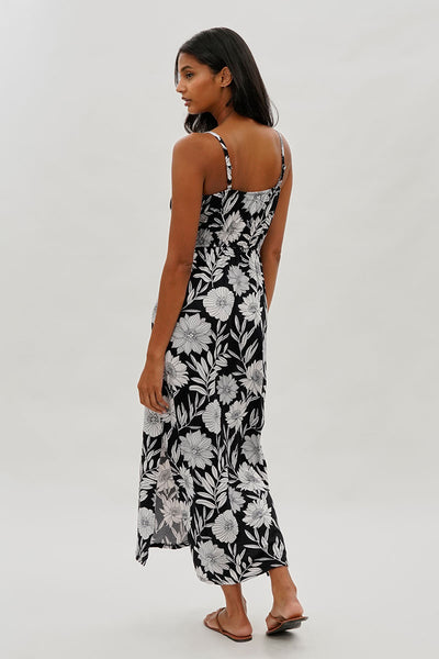 International INC Company Floral Keyhole Maxi Dress - Black - Womens Maxi Dresses - Fairweather