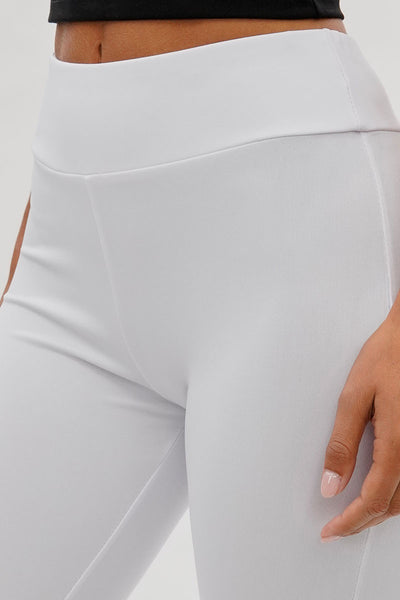 Super Triple Goose Mesh Detail Leggings - White - Womens Leggings - Fairweather