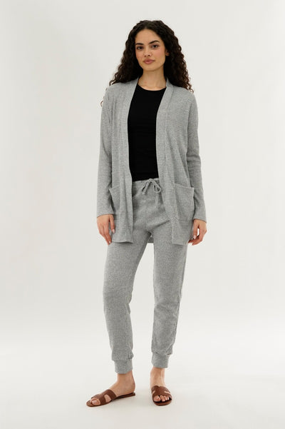 International INC Company Waffle Knit Joggers - Grey - Womens Joggers & Sweatpants - Fairweather