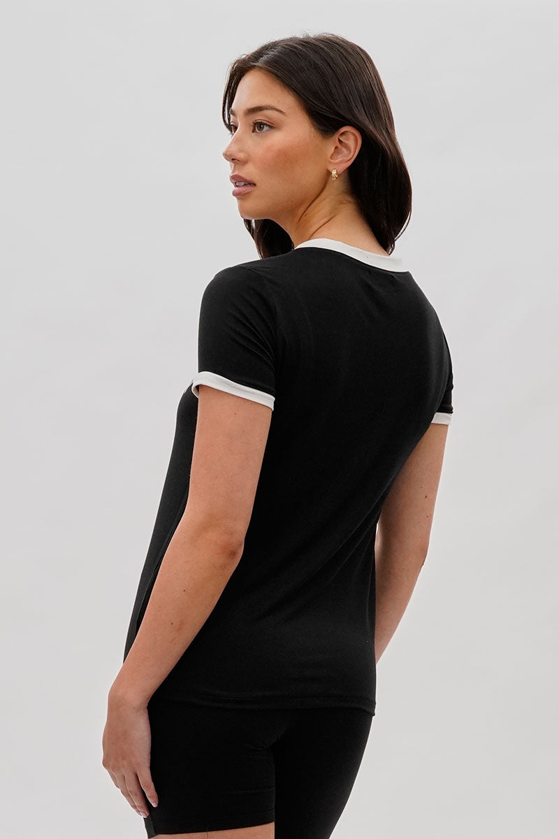 Stylexchange Vintage Arizona Graphic Ringer Tee - Black - Womens Tees & Tank Tops - Fairweather