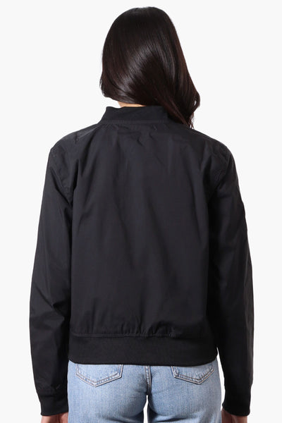 Canada Weather Gear Basic Zip Up Bomber Lightweight Jacket - Black - Womens Lightweight Jackets - Fairweather