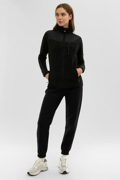 Canada Weather Gear Fleece Lightweight Jacket - Black - Womens Lightweight Jackets - Fairweather