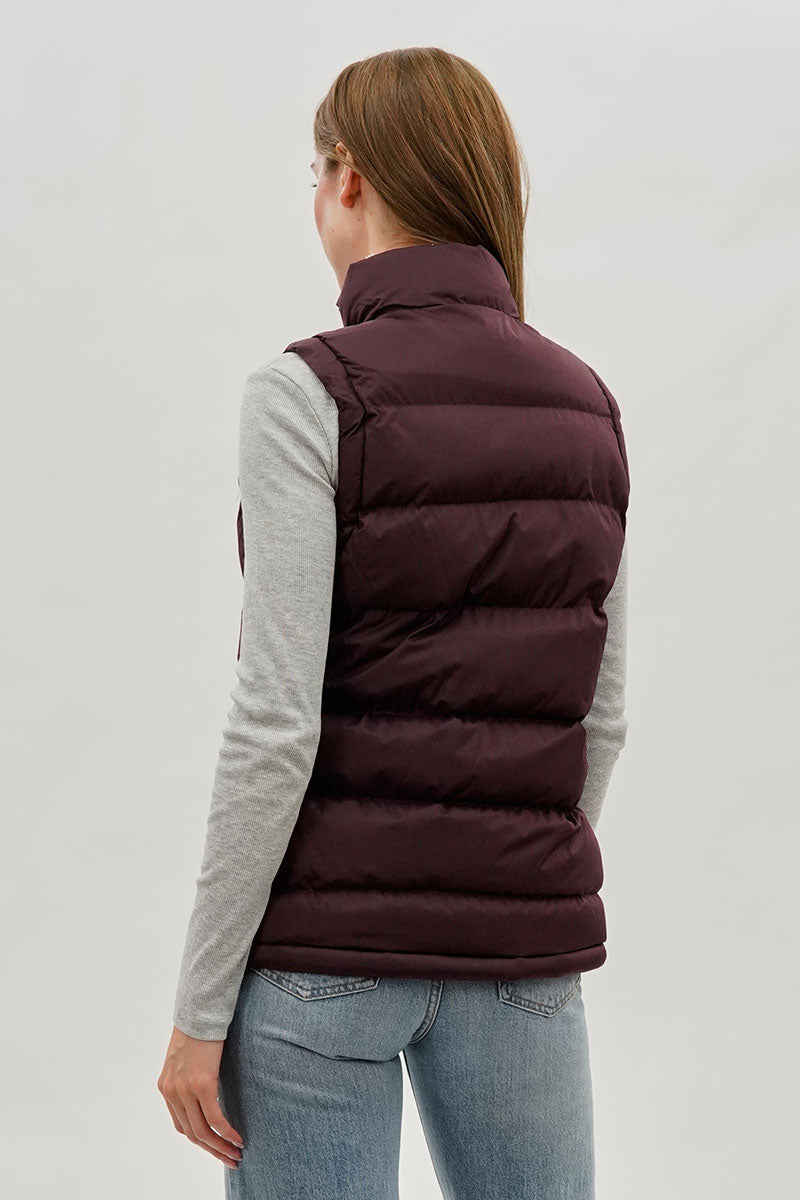 Gilet matelassé Canada Weather Gear à col doublé polaire – Bordeaux