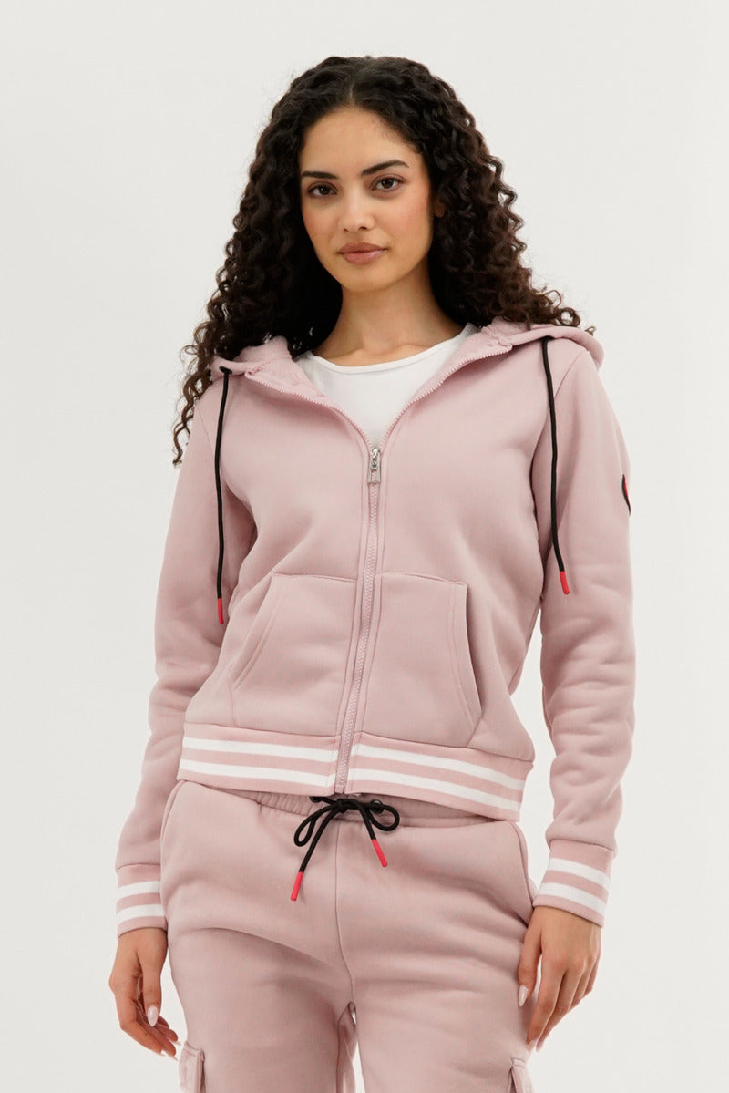 Canada Weather Gear Fleece Zip Up Hoodie - Pink - Womens Hoodies & Sweatshirts - Fairweather