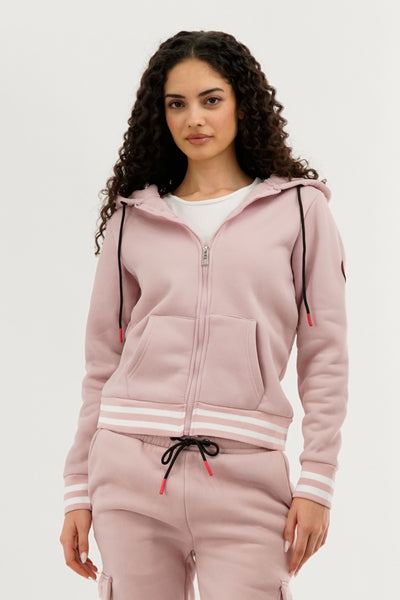 Canada Weather Gear Fleece Zip Up Hoodie - Pink - Womens Hoodies & Sweatshirts - Fairweather