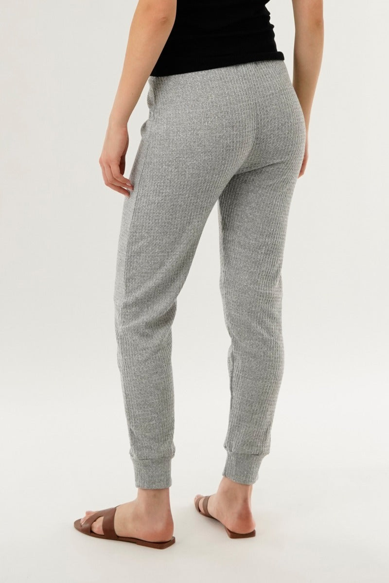 International INC Company Waffle Knit Joggers - Grey - Womens Joggers & Sweatpants - Fairweather