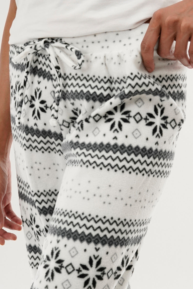 Canada Weather Gear Festive Print Pajama Pants - White - Womens Pajamas - Fairweather