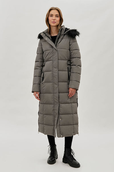 Parka longue doublée de fausse fourrure Canada Weather Gear - Noir