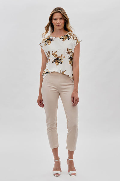 Beechers Brook Floral Cap Sleeve Blouse - White - Womens Shirts & Blouses - Fairweather