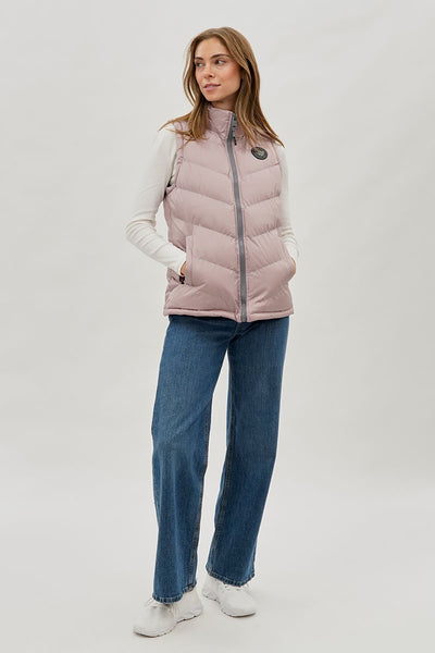 Gilet matelassé à chevrons Canada Weather Gear - Blush