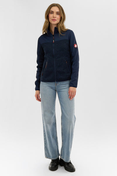 Canada Weather Gear Zip Up Knit Lightweight Jacket - Navy - Womens Lightweight Jackets - Fairweather
