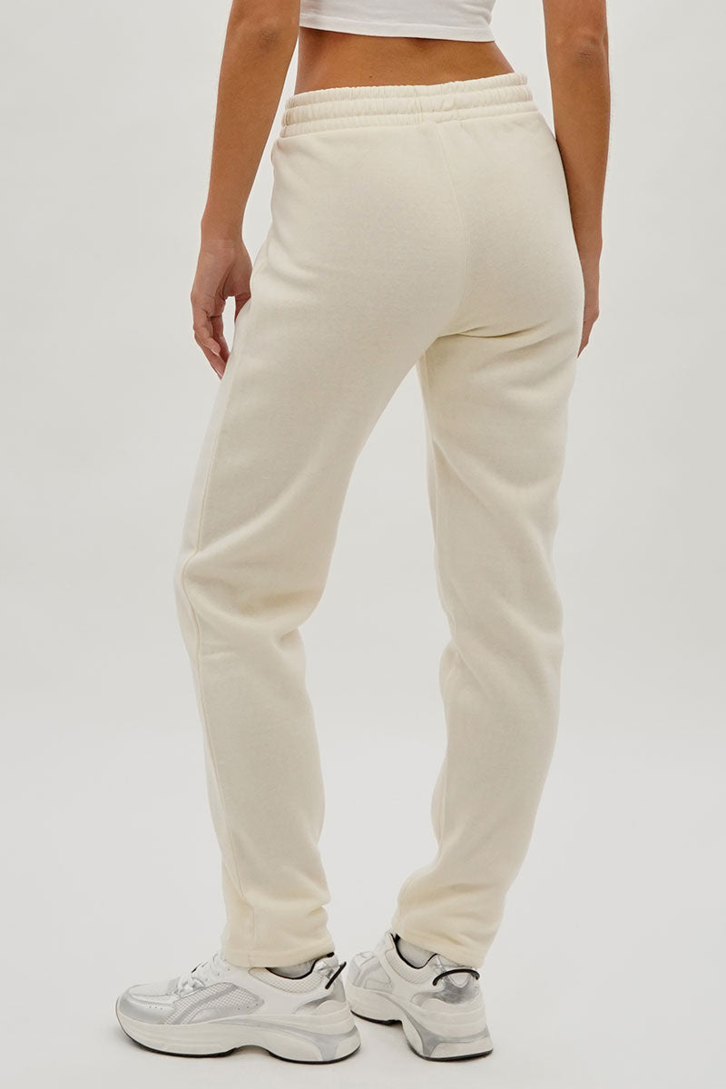 Fahrenheit Fleece Straight Leg Jogger Sweatpants - Cream - Womens Joggers & Sweatpants - Fairweather
