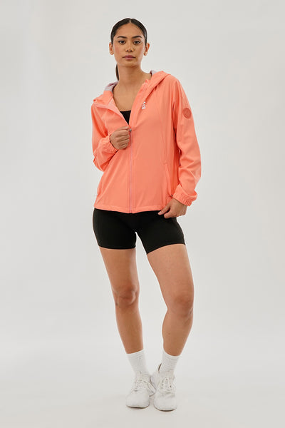 Canada Weather Gear Hooded Zip Up Lightweight Jacket - Coral - Womens Lightweight Jackets - Fairweather