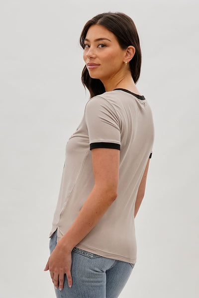 Stylexchange Vintage Texas Graphic Ringer Tee - Beige - Womens Tees & Tank Tops - Fairweather
