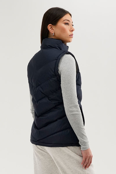 Canada Weather Gear Chevron Puffer Vest - Navy - Womens Vests - Fairweather