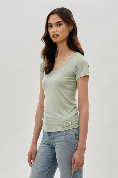Costa Blanca Square Neck Tee - Mint - Womens Tees & Tank Tops - Fairweather