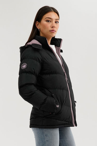 Canada Weather Gear Chevron Bomber Jacket - Black - Womens Bomber Jackets - Fairweather