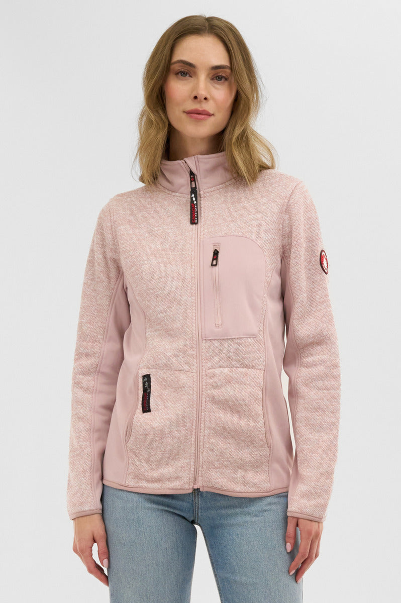 Canada Weather Gear Fleece Zip Up Lightweight Jacket - Pink - Womens Lightweight Jackets - Fairweather