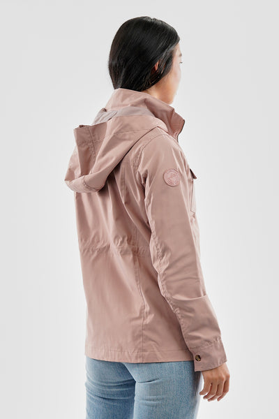 Canada Weather Gear Coated Microfibre Zip Up Lightweight Jacket - Pink - Womens Lightweight Jackets - Fairweather