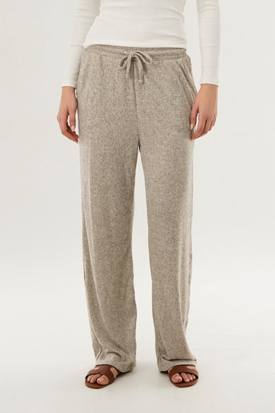 International INC Company Wide Leg Knit Sweatpants - Beige - Womens Joggers & Sweatpants - Fairweather