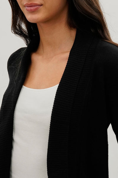 Beechers Brook 3/4 Sleeve Open Shrug Cardigan - Black - Womens Cardigans - Fairweather