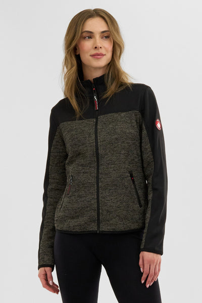 Canada Weather Gear Zip Up Knit Lightweight Jacket - Olive - Womens Lightweight Jackets - Fairweather