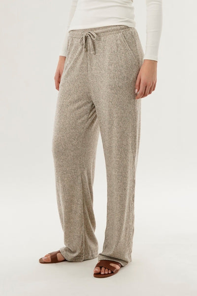 International INC Company Wide Leg Knit Sweatpants - Beige - Womens Joggers & Sweatpants - Fairweather