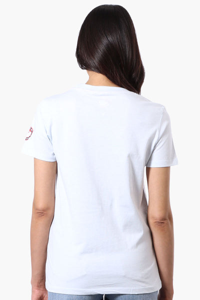Canada Weather Gear Maple Leaf Print Tee - Aqua - Womens Tees & Tank Tops - Fairweather