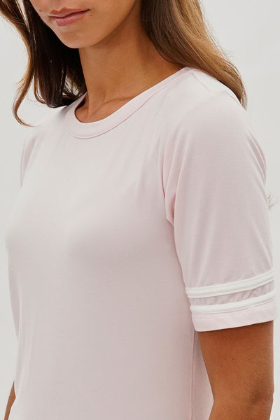 Stylexchange Vintage Striped Varsity Tee - Blush - Womens Tees & Tank Tops - Fairweather