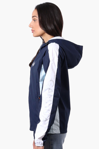Canada Weather Gear Logo Print Sleeve Ripstop Lightweight Jacket - Navy - Womens Lightweight Jackets - Fairweather