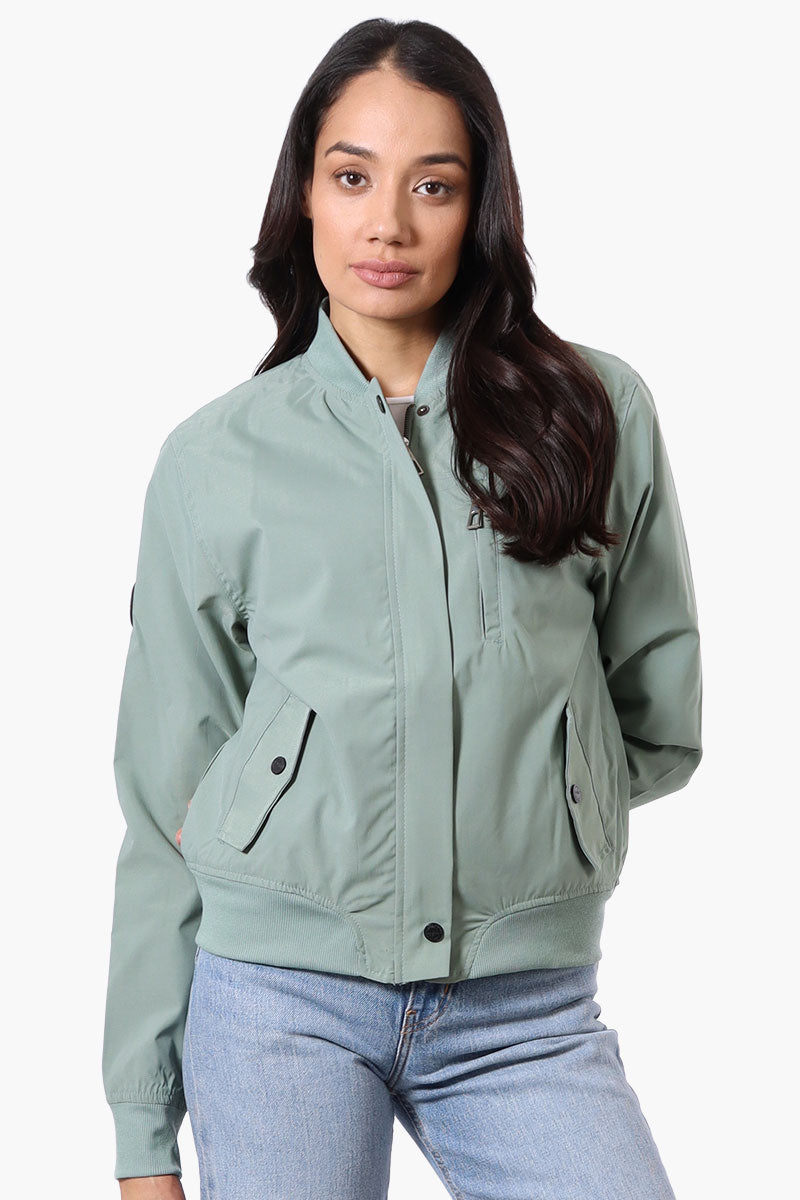 Canada Weather Gear Basic Zip Up Bomber Lightweight Jacket - Mint - Womens Lightweight Jackets - Fairweather