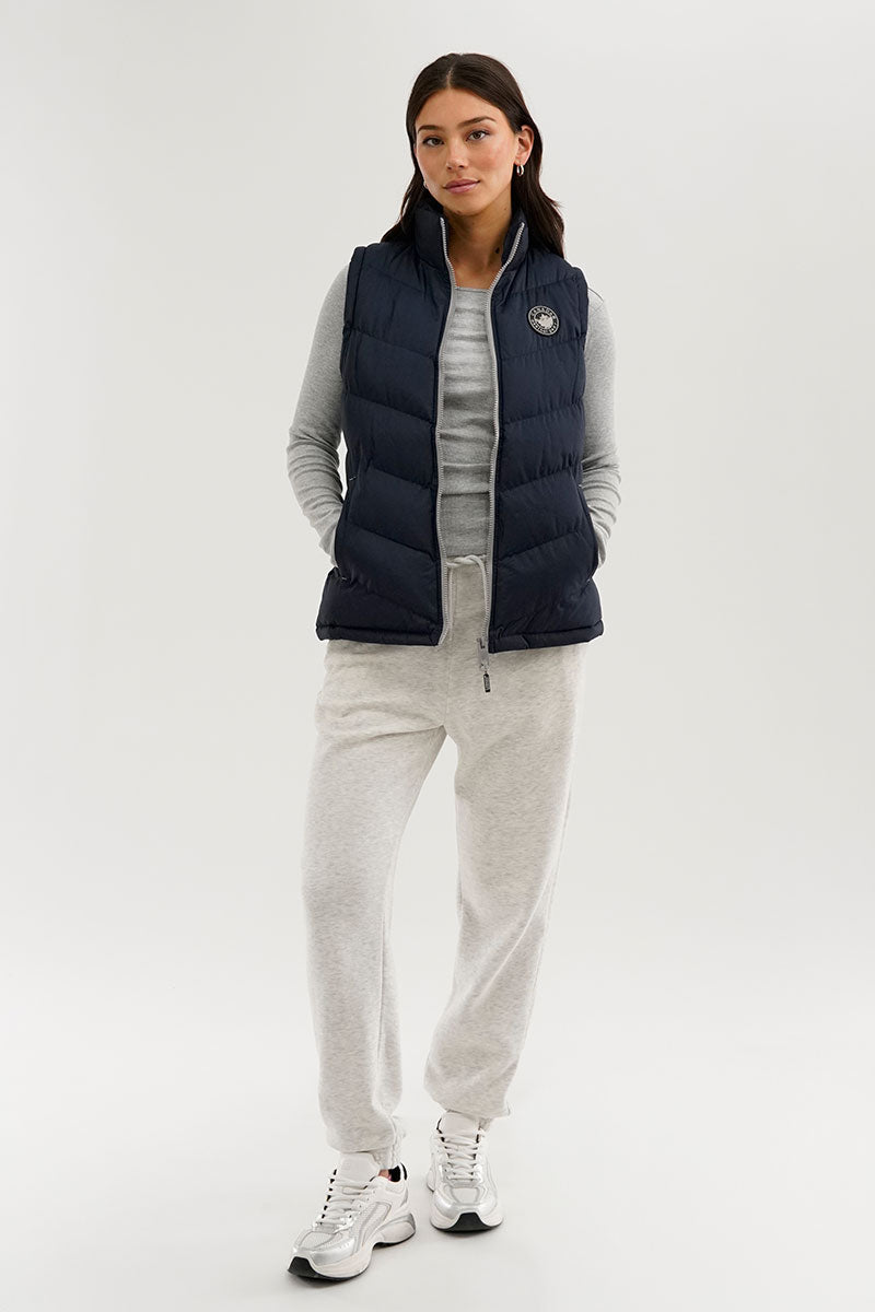 Canada Weather Gear Chevron Puffer Vest - Navy - Womens Vests - Fairweather