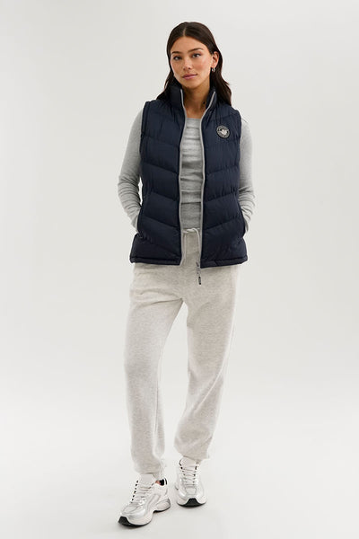 Canada Weather Gear Chevron Puffer Vest - Navy - Womens Vests - Fairweather
