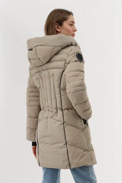 Canada Weather Gear Quilted Hooded Parka Jacket - Beige - Womens Parka Jackets - Fairweather
