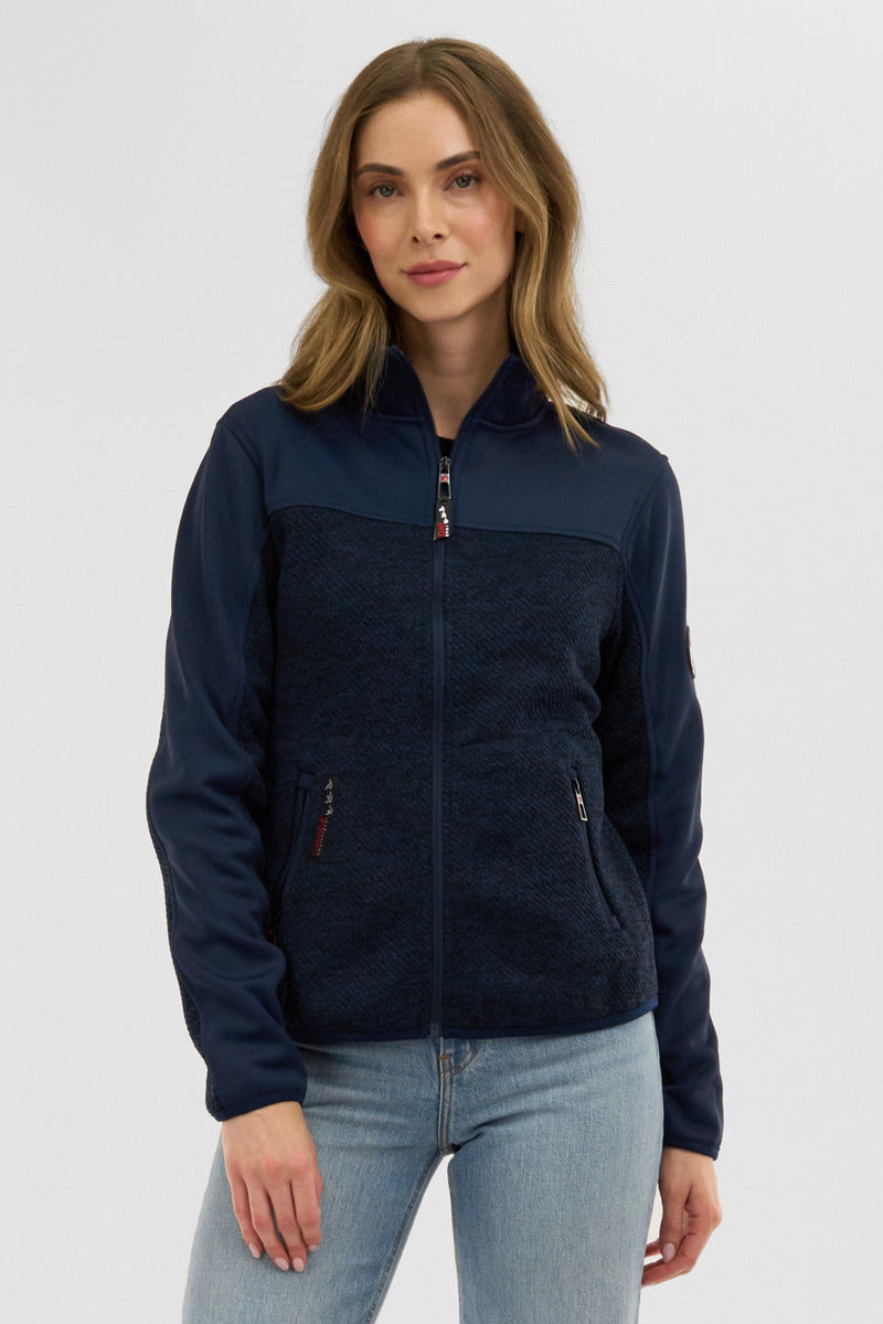 Canada Weather Gear Zip Up Knit Lightweight Jacket - Navy - Womens Lightweight Jackets - Fairweather