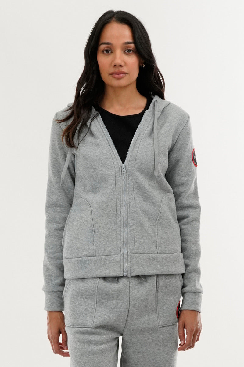 Fahrenheit Classic Zip Up Hoodie - Grey - Womens Hoodies & Sweatshirts - Fairweather