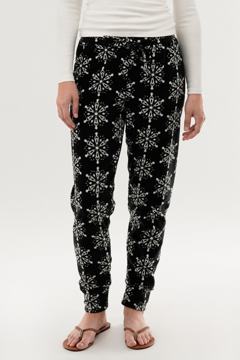Canada Weather Gear Festive Print Pajama Pants - Black - Womens Pajamas - Fairweather