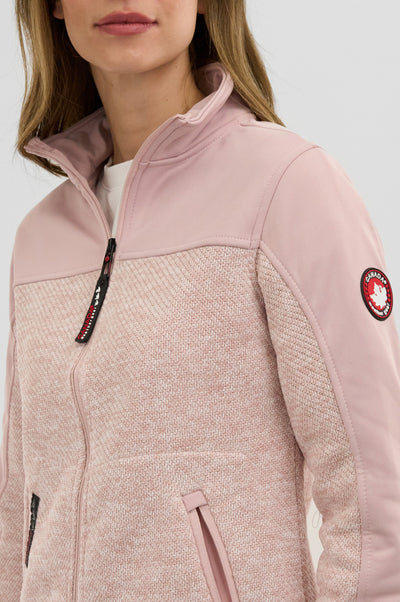 Canada Weather Gear Zip Up Knit Lightweight Jacket - Pink - Womens Lightweight Jackets - Fairweather
