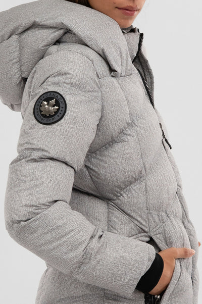 Canada Weather Gear Chevron Quilted Parka Jacket - Grey - Womens Parka Jackets - Fairweather