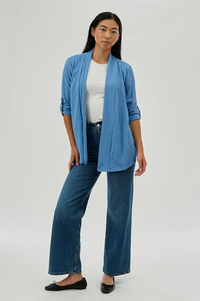 Urbanology Lightweight Wrap Cardigan - Blue - Womens Cardigans - Fairweather
