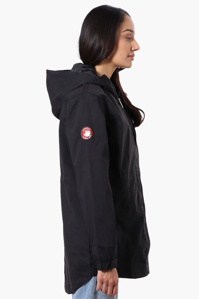 Canada Weather Gear Coated Microfiber Hooded Lightweight Jacket - Black - Womens Lightweight Jackets - Fairweather