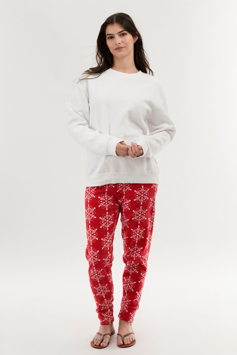 Canada Weather Gear Festive Print Pajama Pants - Red - Womens Pajamas - Fairweather