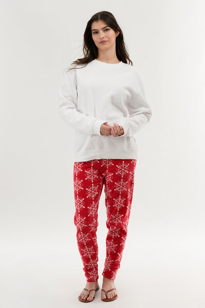 Canada Weather Gear Festive Print Pajama Pants - Red - Womens Pajamas - Fairweather